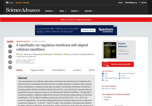 
                            13. A nanofluidic ion regulation membrane with aligned cellulose ...