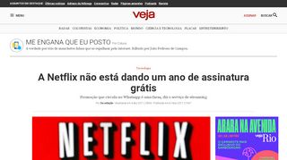 
                            12. A Netflix não está dando um ano de assinatura grátis | VEJA.com