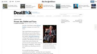 
                            11. A NetJets Case, Warren Buffett and Taxes - The New York Times