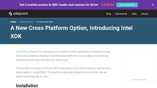 
                            8. A New Cross Platform Option, Introducing Intel XDK - SitePoint