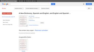 
                            11. A New Dictionary, Spanish and English, and English and Spanish ...