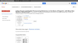 
                            7. A New French and English Pronouncing Dictionary on the Basis of ...