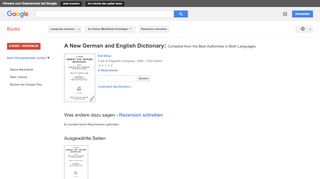 
                            12. A New German and English Dictionary: Compiled from the Best ...