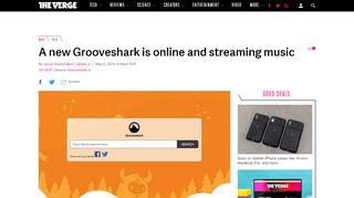 
                            4. A new Grooveshark is online and streaming music - The Verge