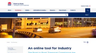 
                            13. A New Online Tool For Industry - Point to Point Transport ...