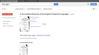 
                            7. A new pocket dictionary of the English & Spanish languages ...