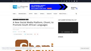 
                            3. A New Social Media Platform, Chomi, to Promote South African ...