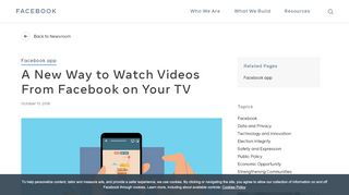 
                            10. A New Way to Watch Videos From Facebook on Your TV | Facebook ...