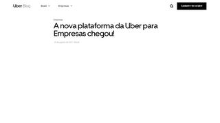 
                            8. A nova plataforma da Uber para Empresas chegou! | Uber Blog