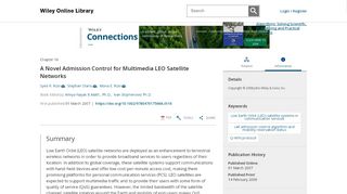 
                            9. A Novel Admission Control for Multimedia LEO ... - Wiley Online Library