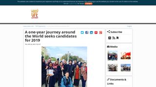 
                            9. A one-year journey around the World seeks candidates for 2019 - TOP ...