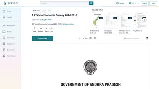 
                            4. A P Socio Economic Survey 2014-2015 | Soil | Patient - Scribd