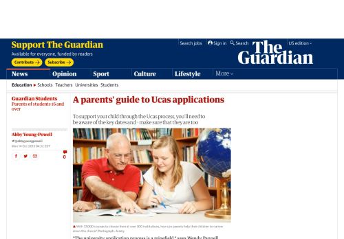 
                            10. A parents' guide to Ucas applications | Education | The Guardian