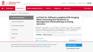 
                            9. A Pitfall for Diffusion-weighted MR Imaging When Assessing the ... - RuG