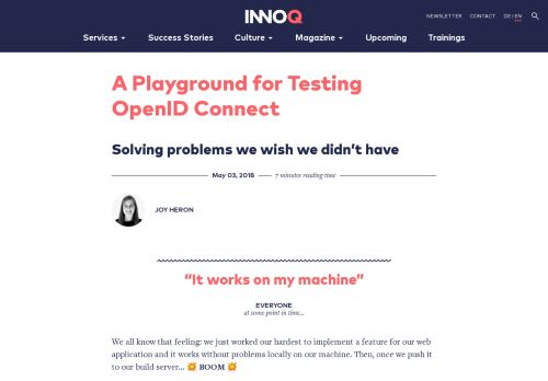 
                            7. A Playground for Testing OpenID Connect - innoQ