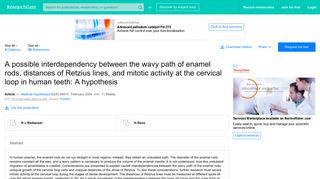 
                            6. A possible interdependency between the wavy path of enamel rods ...