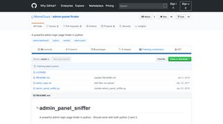 
                            8. A powerful admin login page finder in python - GitHub