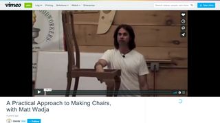 
                            11. A Practical Approach to Making Chairs, with Matt Wadja on Vimeo