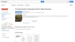 
                            11. A Practical Guide to Using Second Life in Higher Education