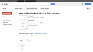 
                            9. A practical Handbook of the Uriya or O'diyá Language