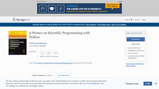 
                            6. A Primer on Scientific Programming with Python | SpringerLink