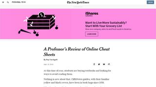
                            11. A Professor Reviews CliffsNotes and Other ... - The New York Times