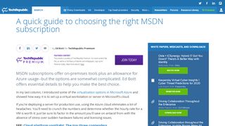 
                            13. A quick guide to choosing the right MSDN subscription - Tech Pro ...