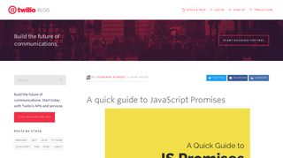 
                            11. A quick guide to JavaScript Promises - Twilio