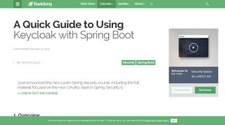 
                            5. A Quick Guide to Using Keycloak with Spring Boot | Baeldung