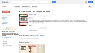 
                            9. A Quick Guided Tour Through the Bible