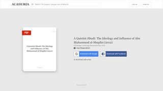 
                            13. A Quietist Jihadi: The Ideology and Influence of Abu ...