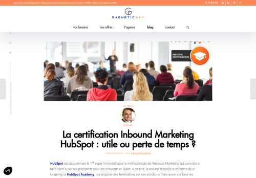 
                            8. A quoi sert la certification HubSpot Inbound Marketing ? - Magnetic Way