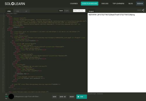 
                            3. A Responsive Login Form with Bootstrap | Code Playground