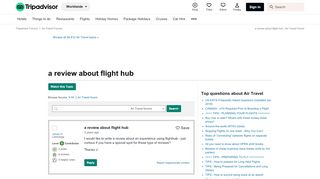 
                            10. a review about flight hub - Air Travel Forum - TripAdvisor