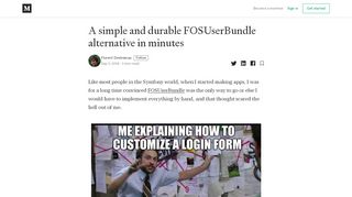 
                            13. A simple and durable FOSUserBundle alternative in minutes - Medium