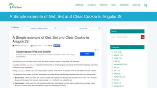 
                            6. A Simple example of Get, Set and Clear Cookie in AngularJS