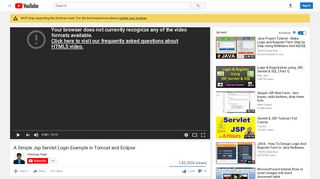 
                            6. A Simple Jsp Servlet Login Example in Tomcat and Eclipse - YouTube