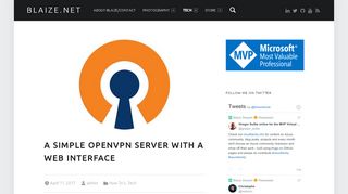 
                            7. A Simple OpenVPN Server with a Web Interface – blaize.net