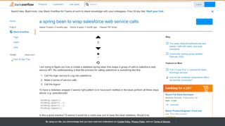 
                            8. a spring bean to wrap salesforce web service calls - Stack Overflow