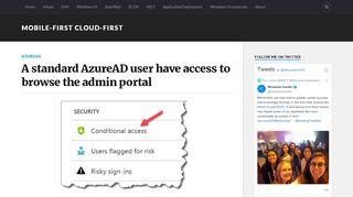 
                            10. A standard AzureAD user have access to browse the admin portal ...