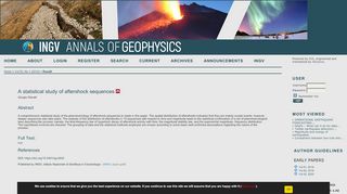 
                            6. A statistical study of aftershock sequences | Ranalli | Annals of ...