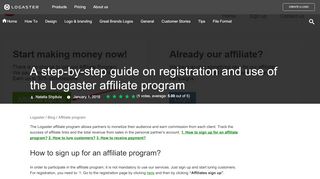 
                            4. A step-by-step guide on registration and use of the Logaster affiliate ...