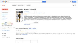 
                            10. A System of Biblical Psychology