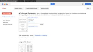 
                            13. A Trilingual Dictionary: Being a Comprehensive Lexicon in English, ... - Google Books-Ergebnisseite