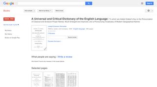 
                            10. A Universal and Critical Dictionary of the English Language ...