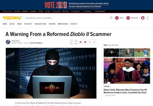 
                            12. A Warning From a Reformed Diablo II Scammer - Kotaku