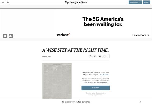 
                            12. A WISE STEP AT THE RIGHT TIME. - The New York Times