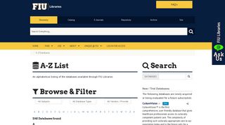 
                            10. A-Z Databases - FIU Libraries