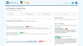 
                            2. A-Z Databases: HKBU Library