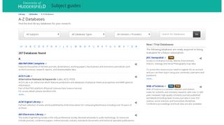 
                            8. A-Z Databases - Subject Guides - LibGuides